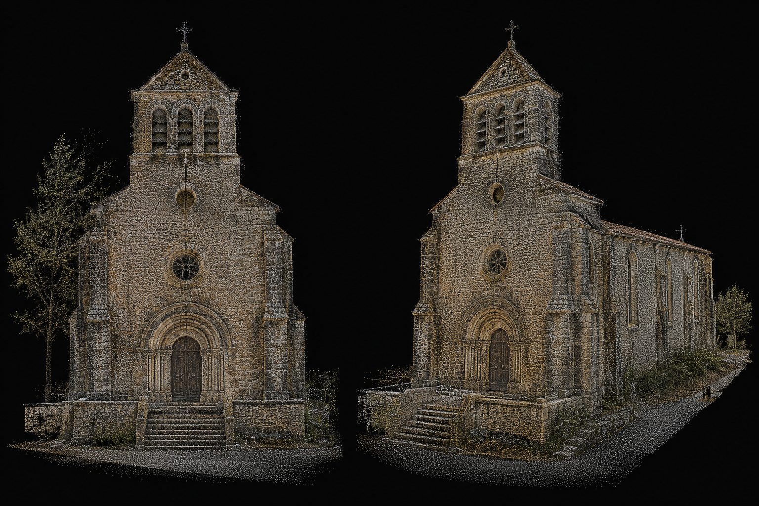 Nuage de points église romane