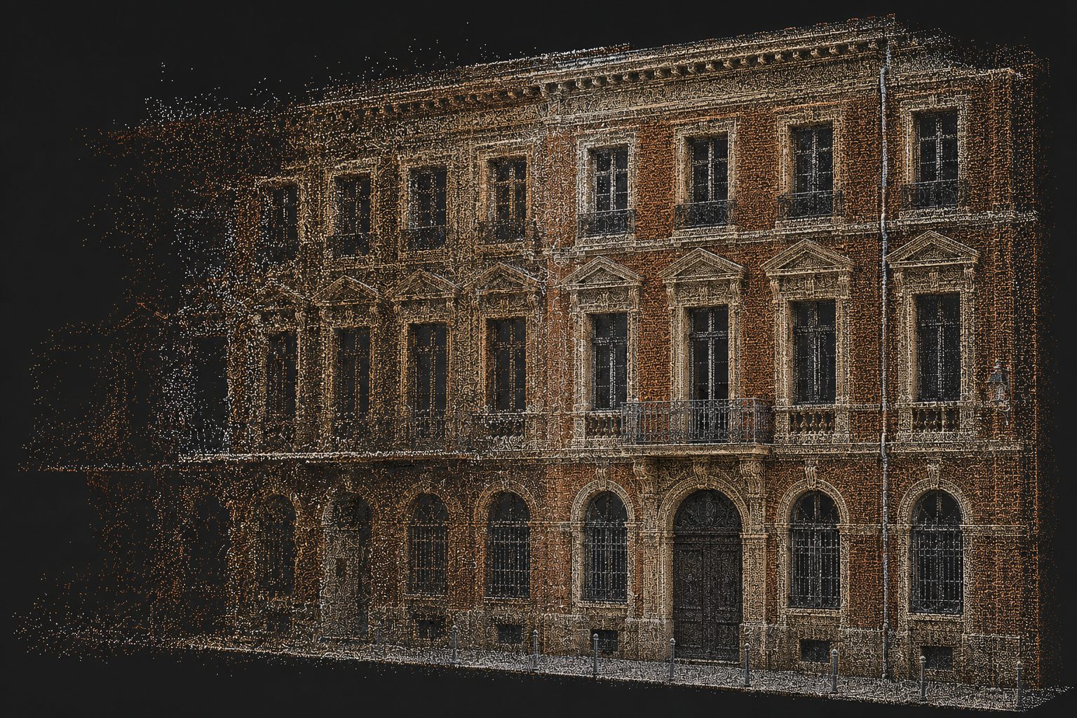 Nuage de points façade haussmannienne
